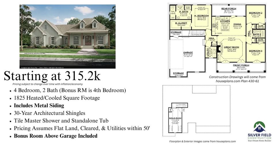 Cost to Build NWA 315.2k